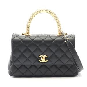 Chanel Coco Handle Flap Handbag Black